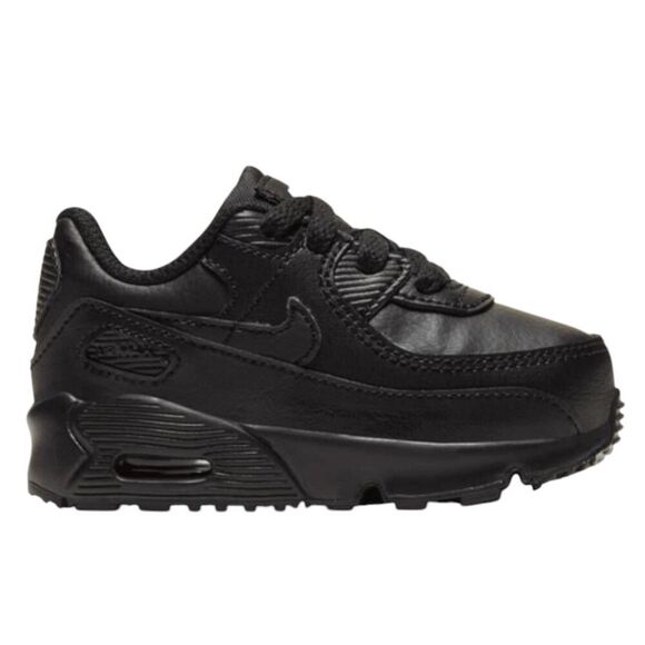 NIKE Air Max 90 "Triple Black" TD Sneakers Size 10.5C - Picture 1 of 11